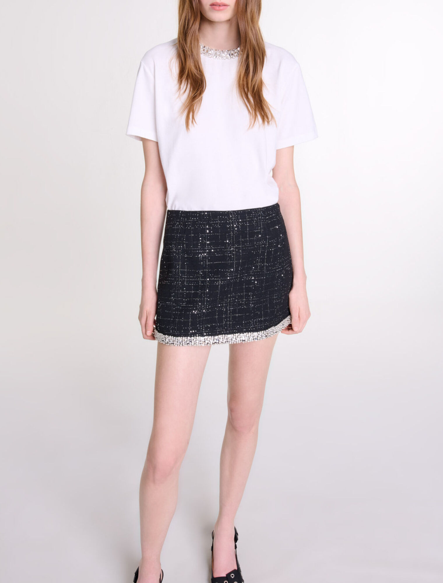 Shorts-Rock mit Pailletten