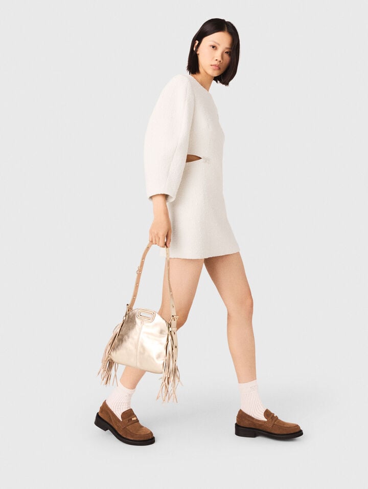 Miss M mini Tasche aus Metallicleder