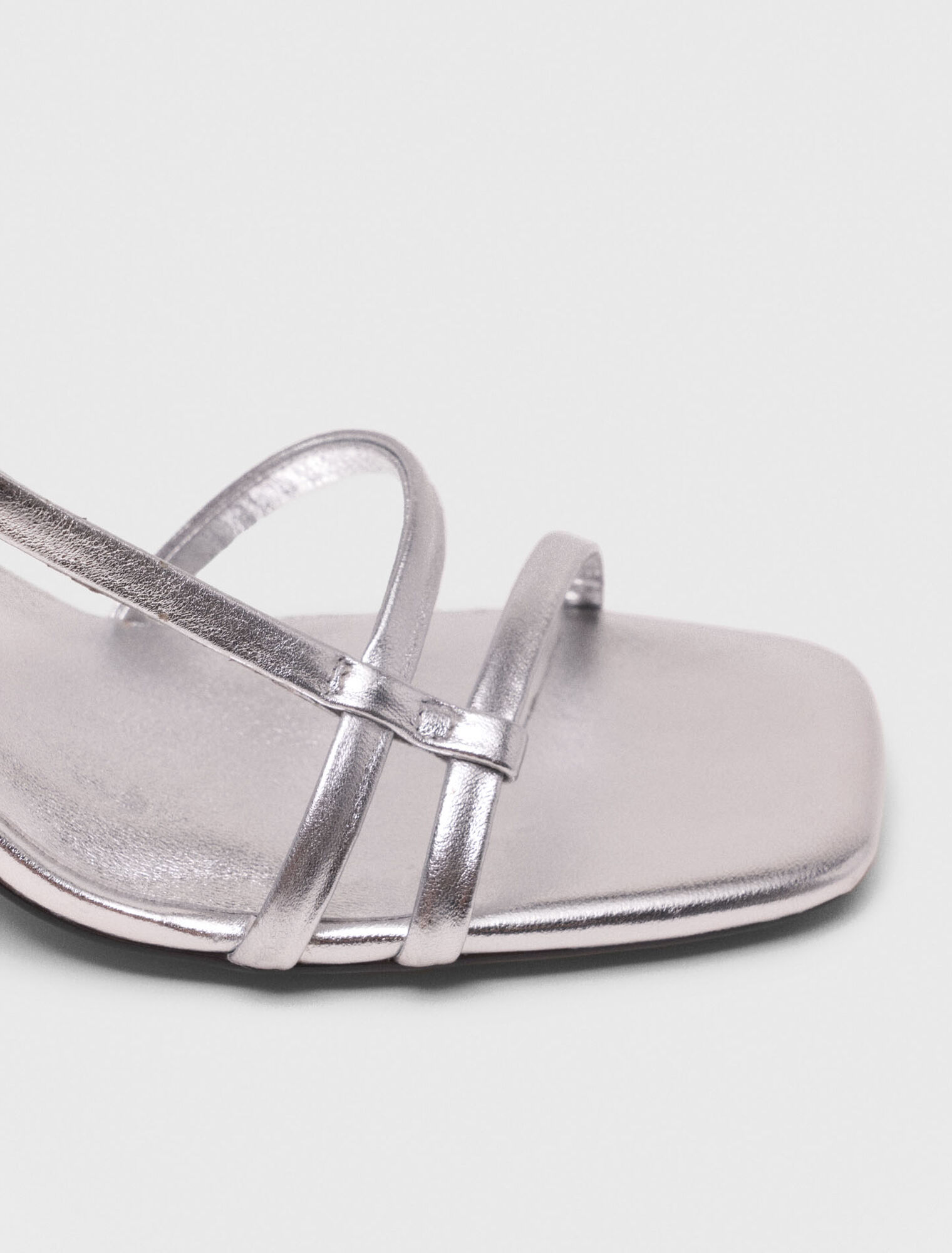 Metallic-Riemchensandale
