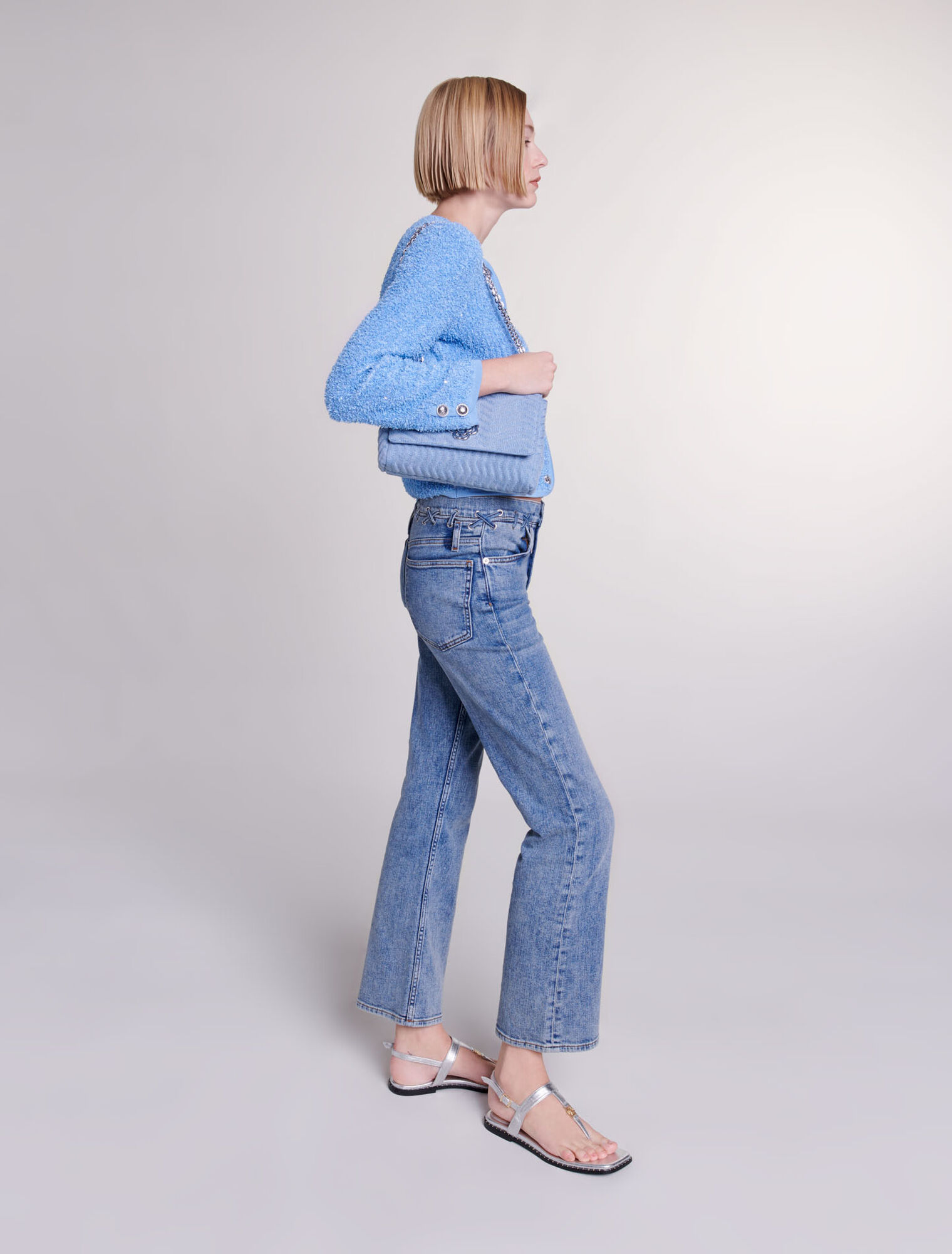 Strick-Cardigan mit Pailletten