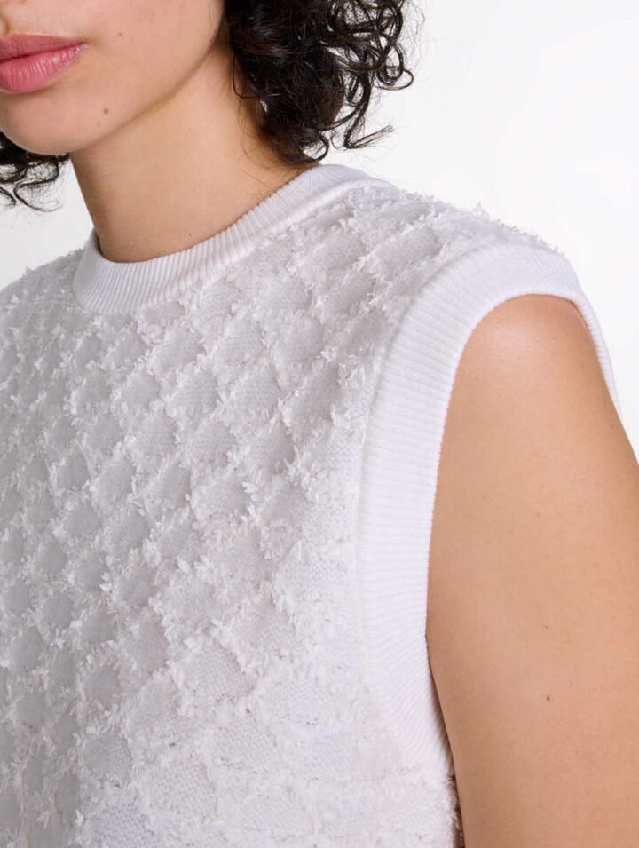 &Auml;rmelloser Strickpullover