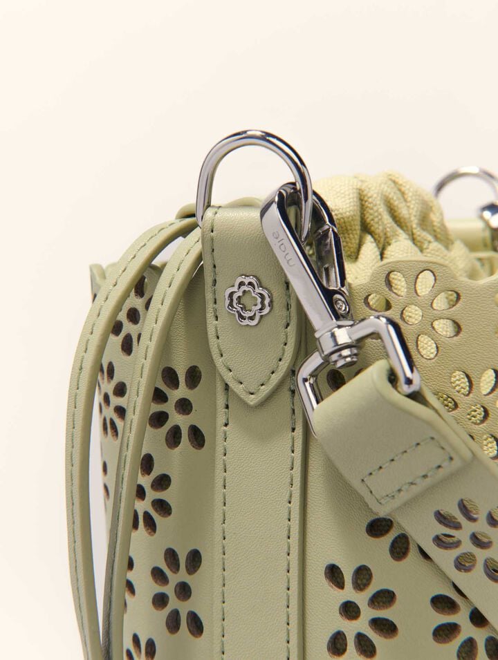 Bucket Bag aus perforiertem Leder