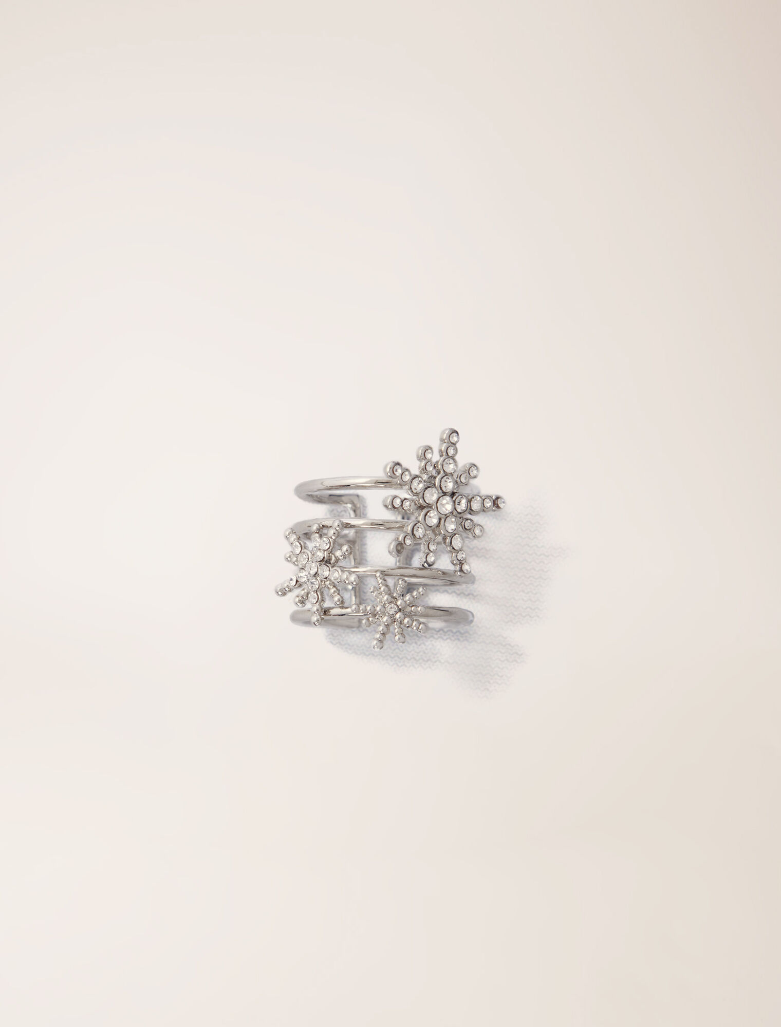 Fingerring mit Strass-Sternen