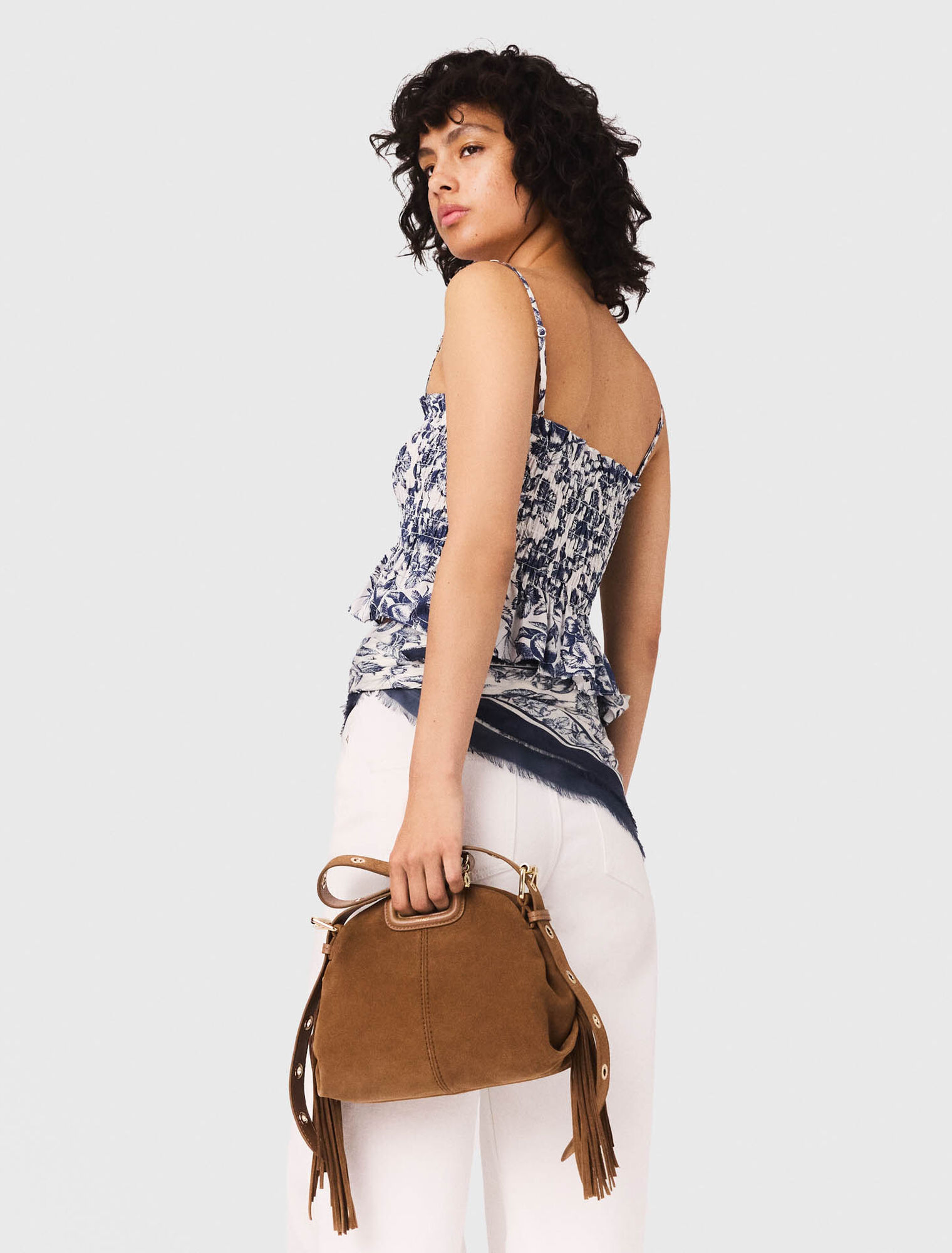 Gesmoktes bedrucktes Top