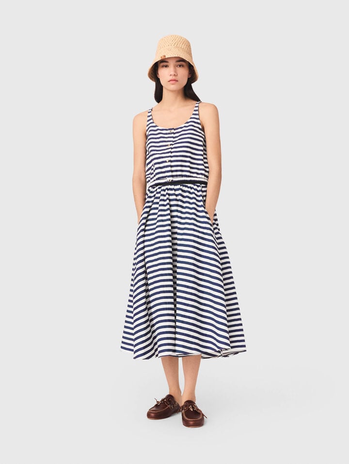 Top aus Leinenmischung