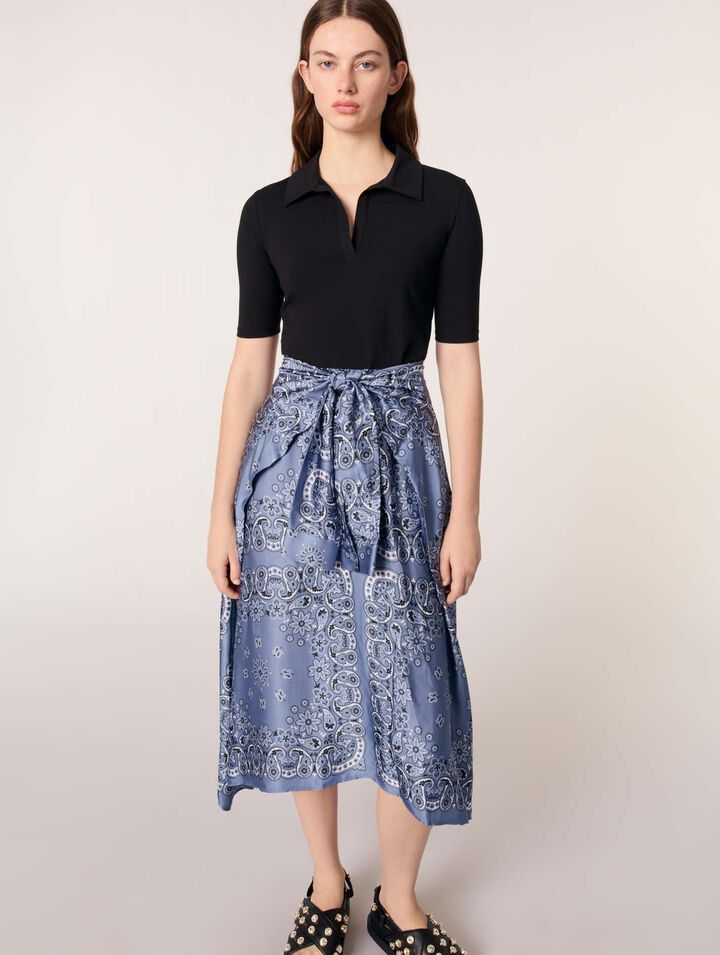 Bedrucktes Trompe-l'Œil-Kleid