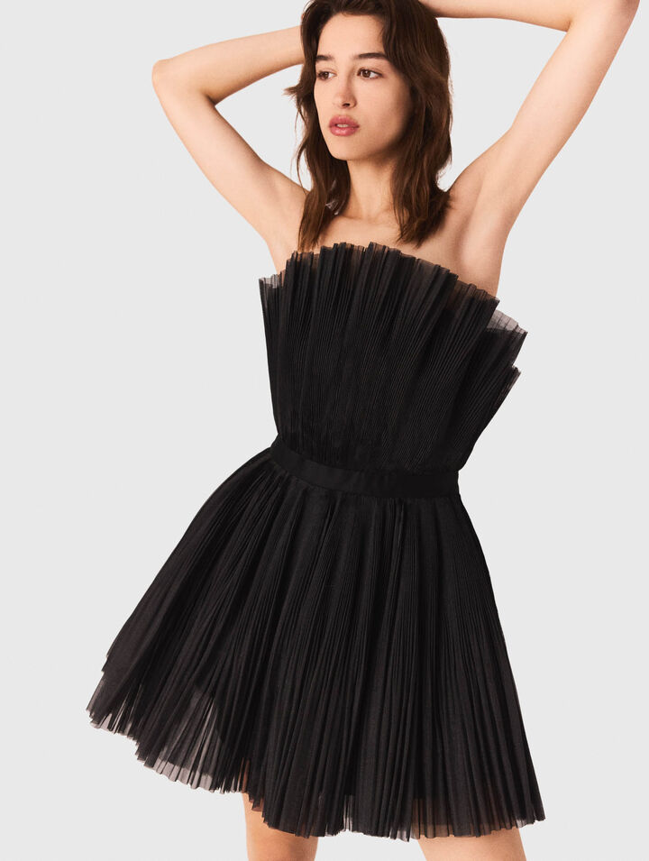Bustierkleid aus Tüll und Organza
