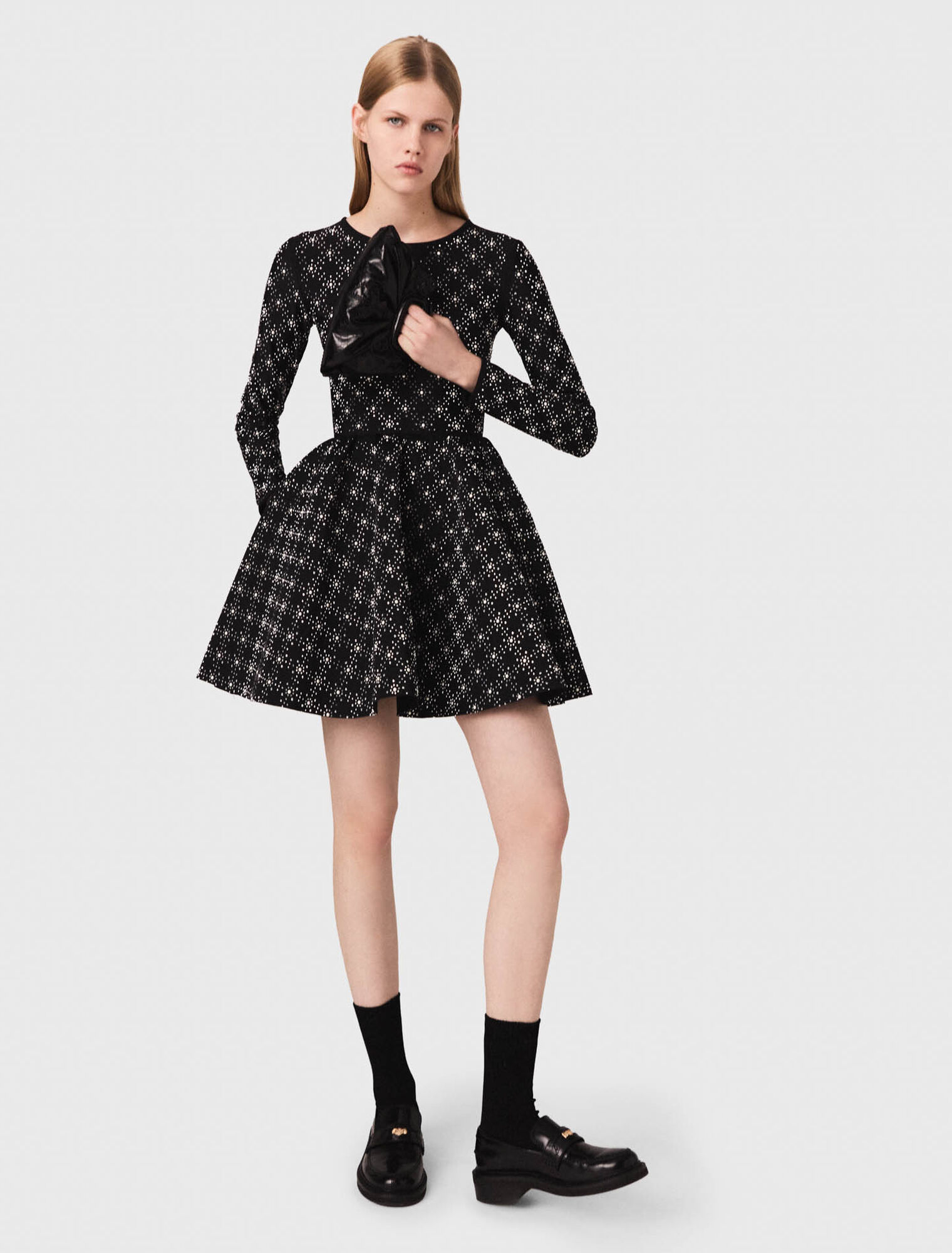 Skaterkleid mit Perlen und Strass