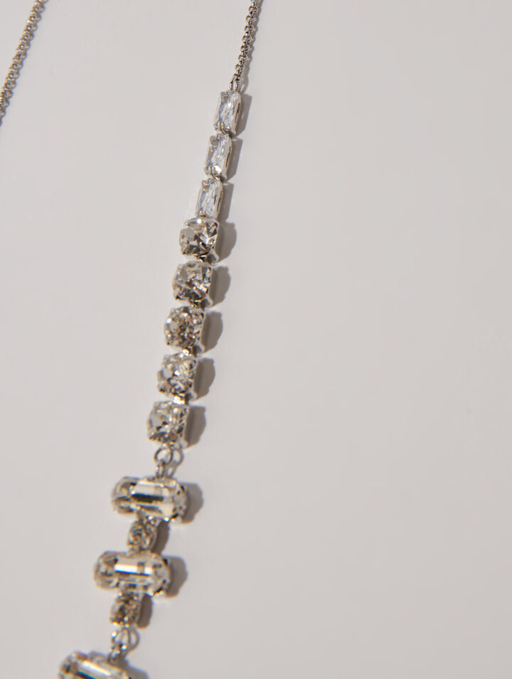 Silber Choker-Halskette mit Strass