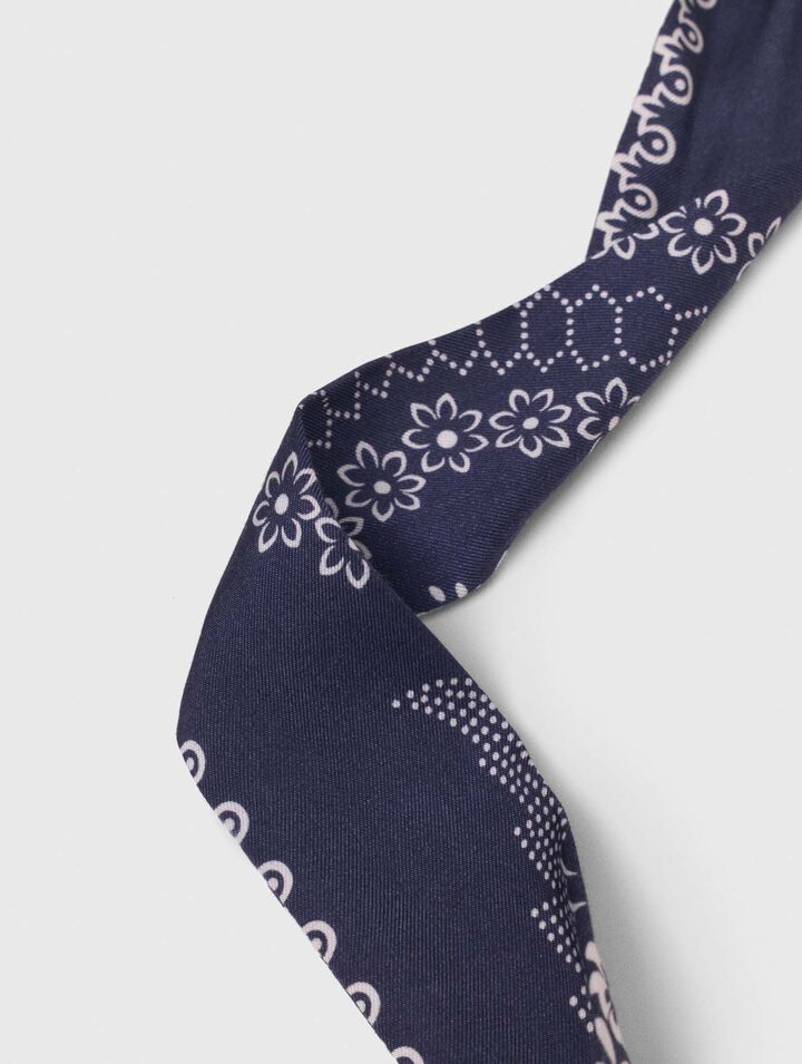 Bedrucktes Haargummi mit Twill