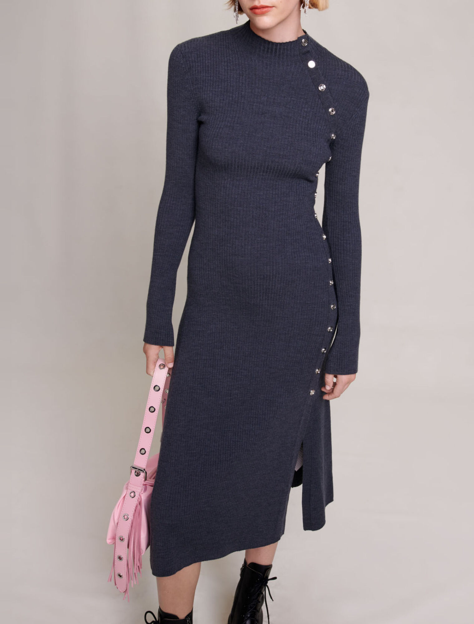 Langes Strickkleid