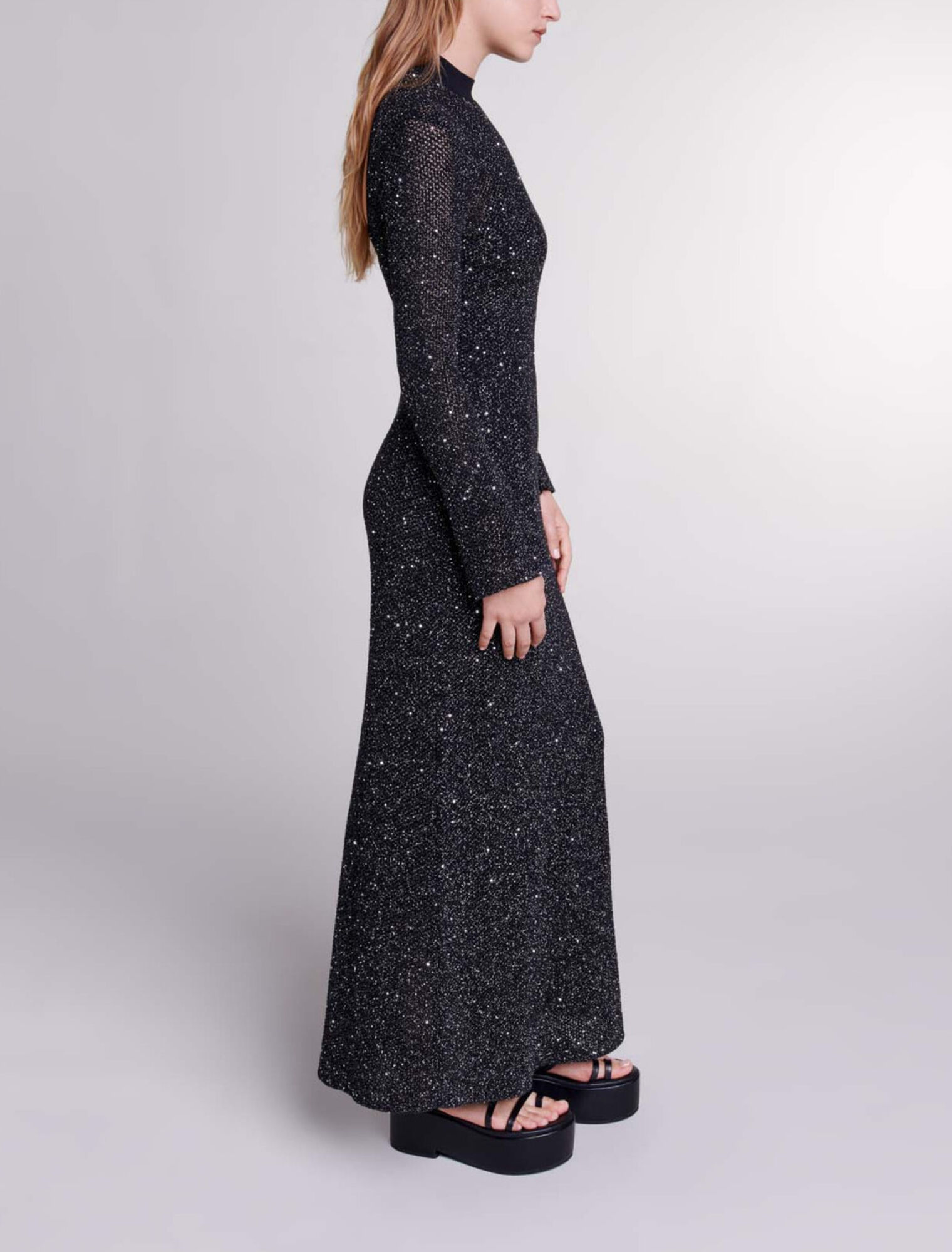 Langes Strickkleid