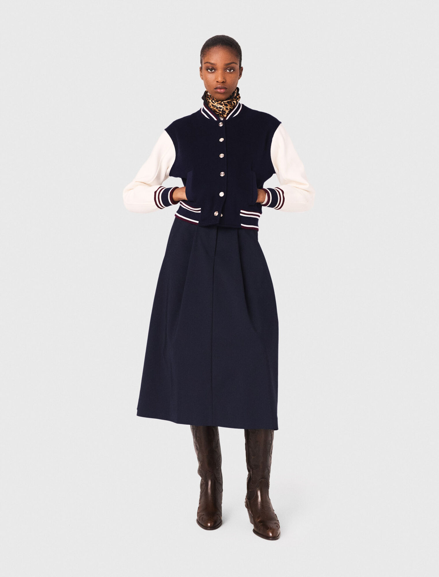 Bomberjacke aus Mischgewebe