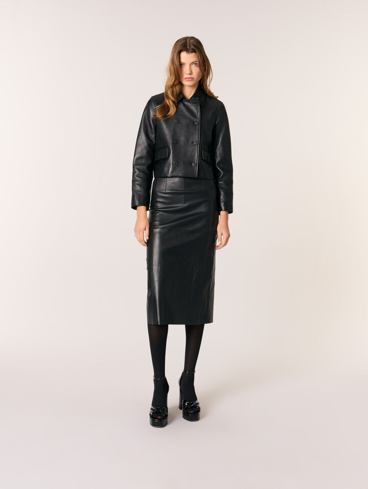 Kurze Lederjacke