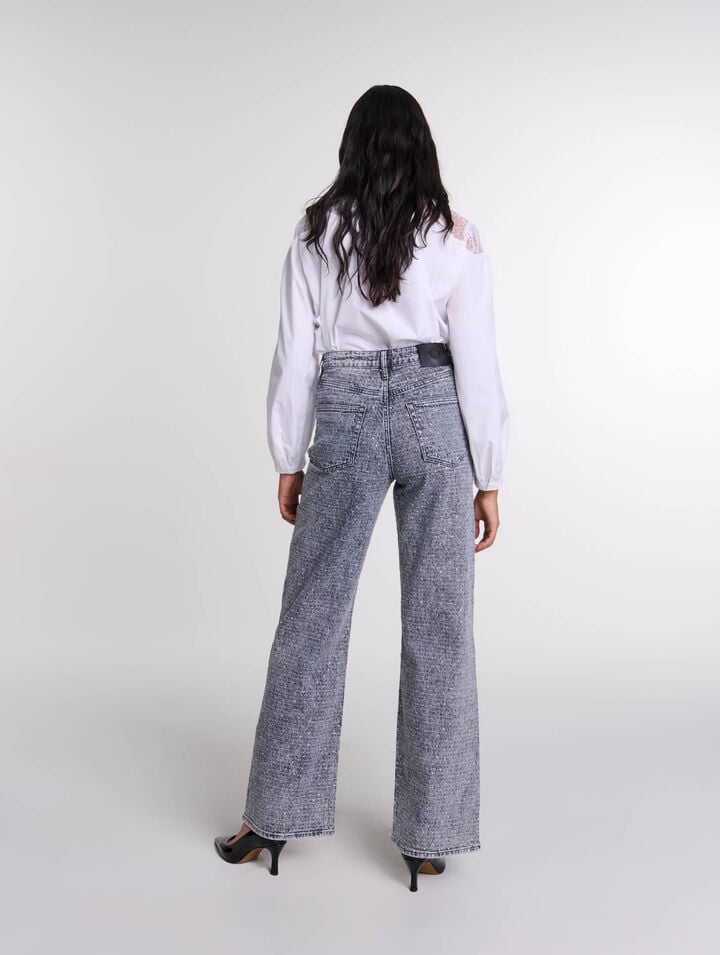 Jeans mit Strassbesatz