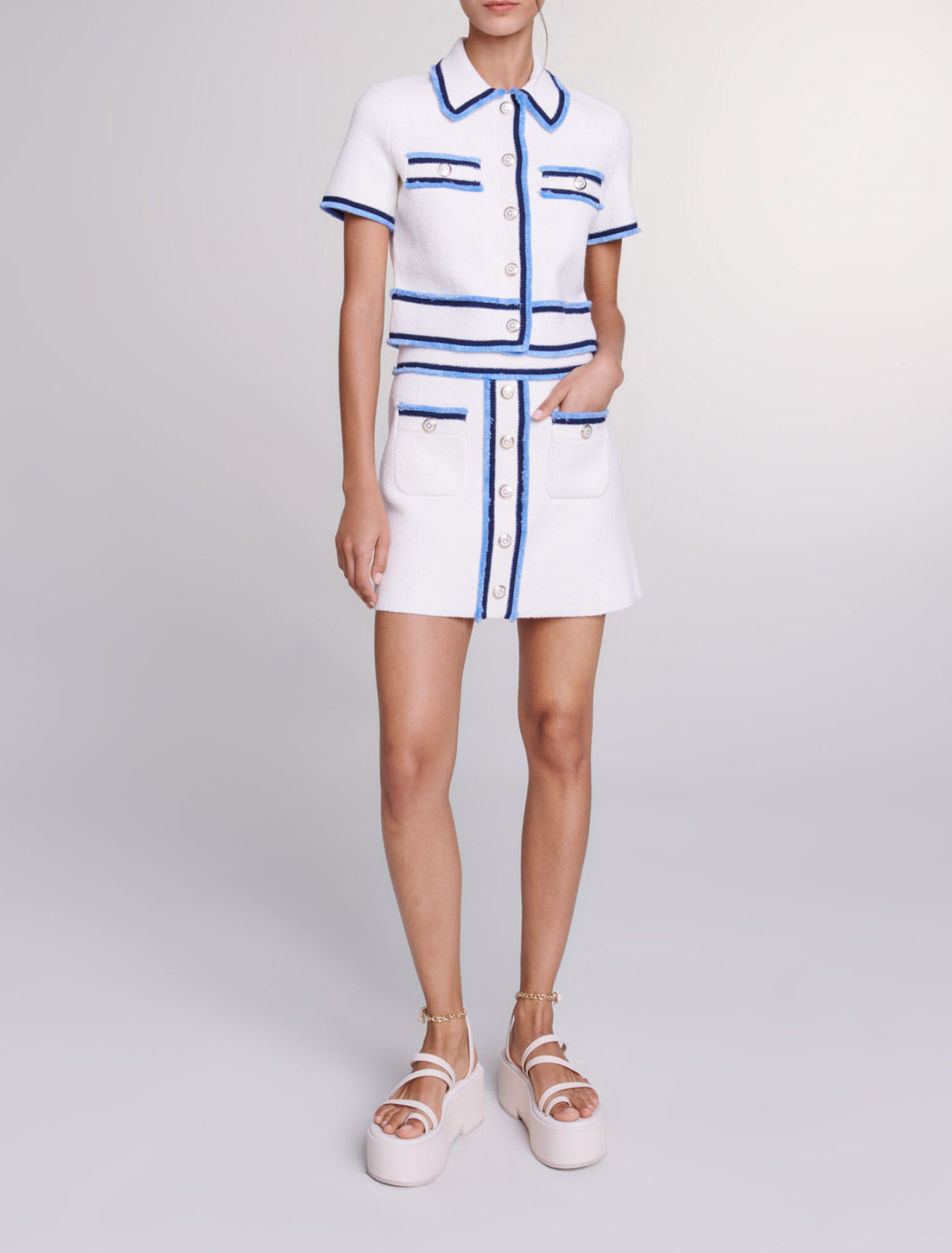 Rock aus Bouclé-Strick