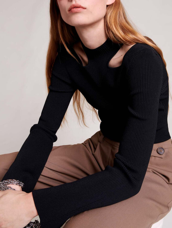 Cutaway-Strickpullover
