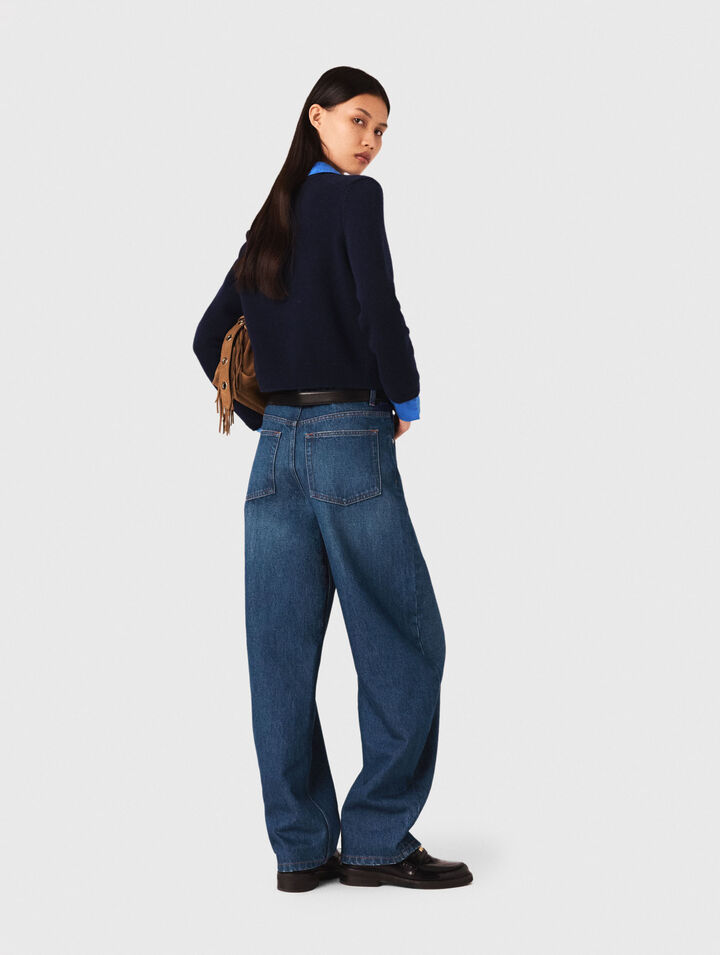 Balloon-Jeans mit Martingal