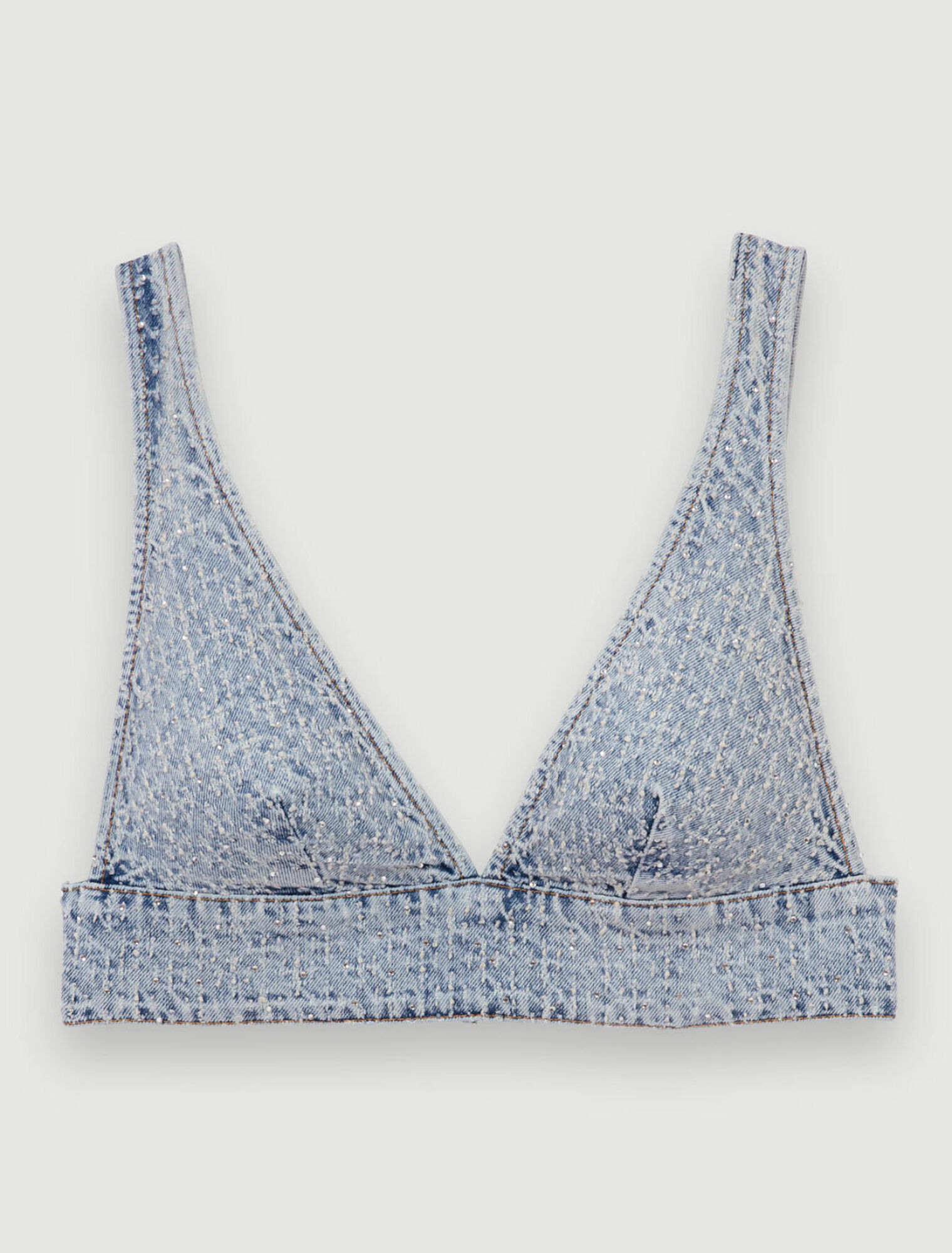 Jeansbandeau mit Strass