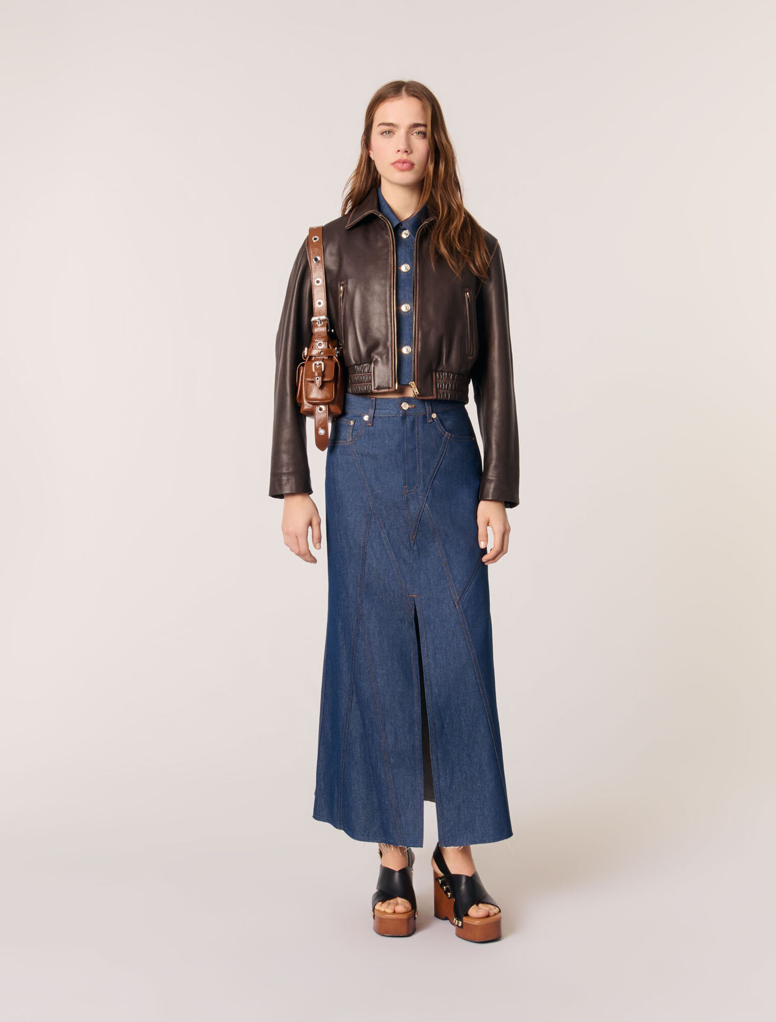 Langer Jeansrock