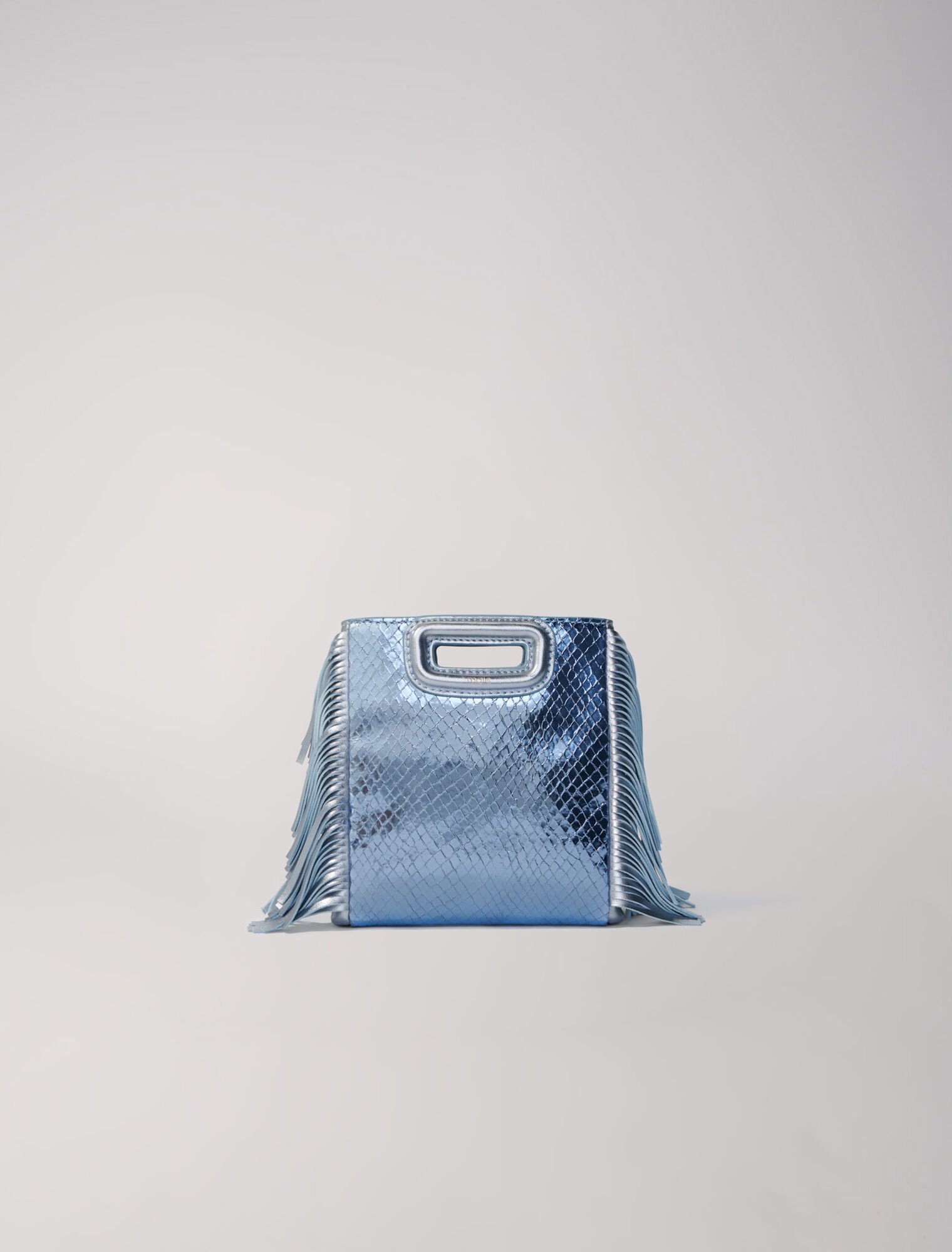 Mini M-Tasche Metallic Pythonmuster
