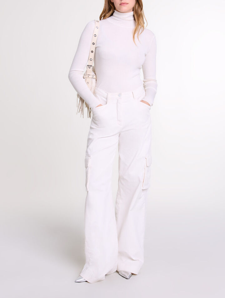 Cargohose aus Velours