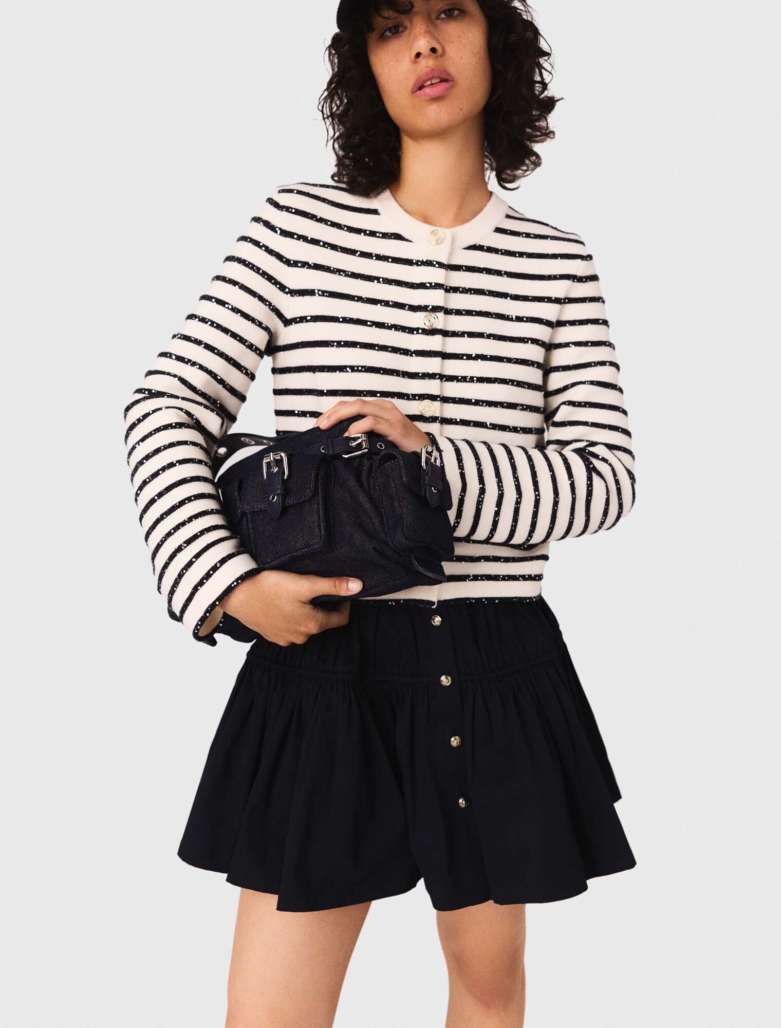 Cardigan aus Wolle mit Druckknöpfen