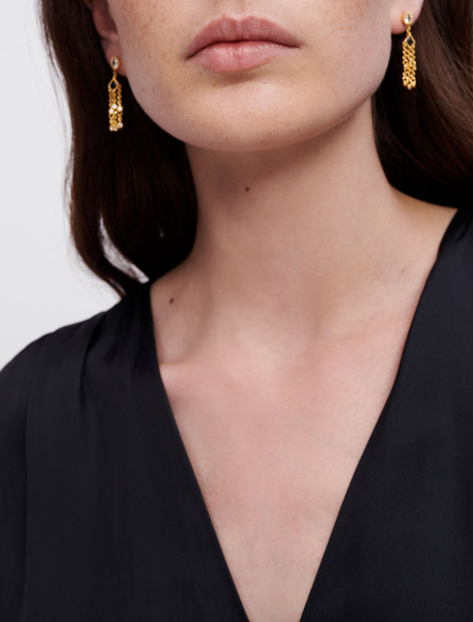 Gesmoktes Kleid aus Satin