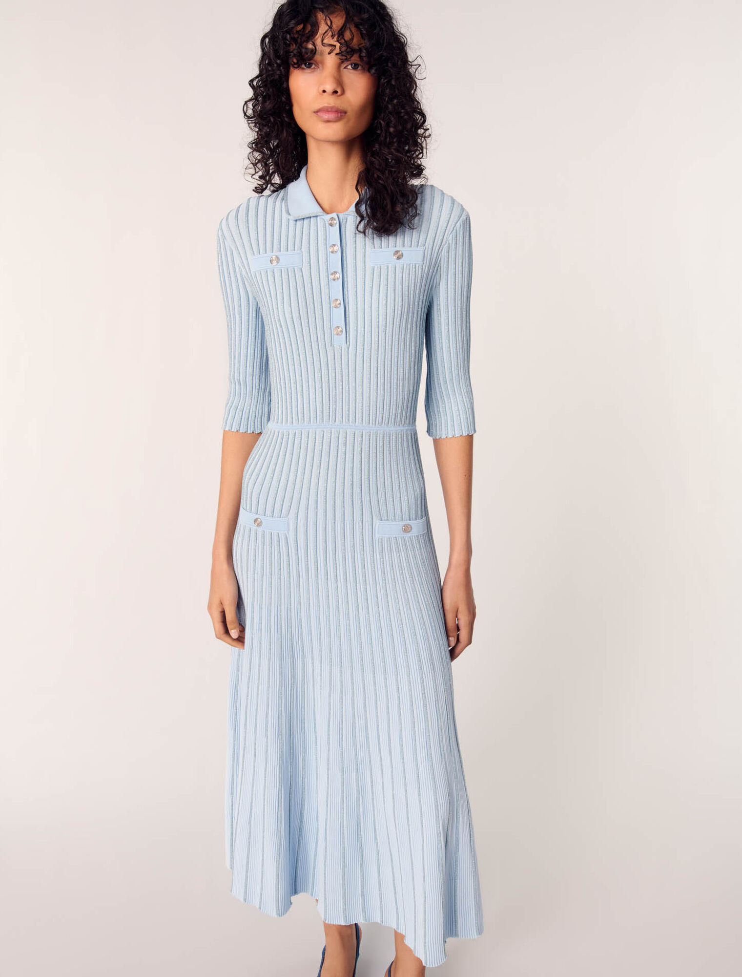 Midikleid aus Rippstrick