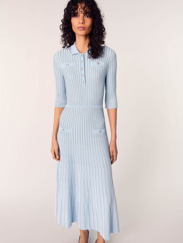 Midikleid aus Rippstrick