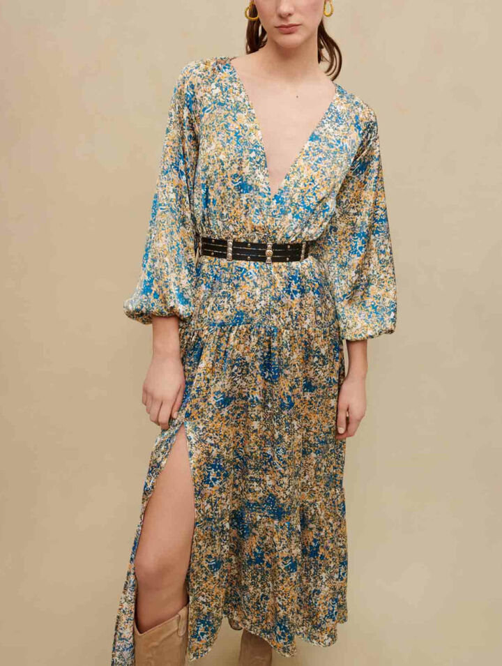 Langes Kleid mit Druck