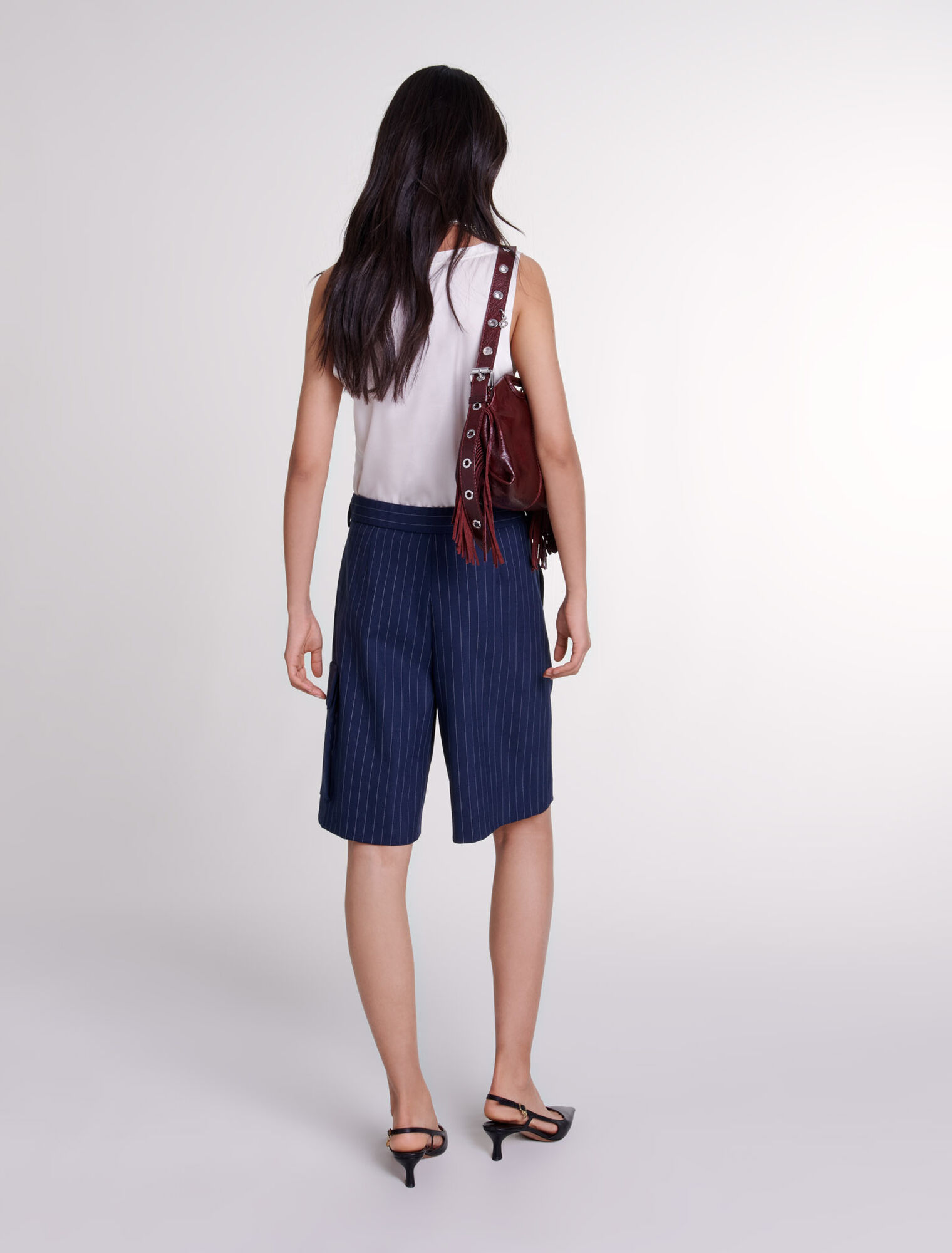 Gestreifte Bermudashorts  