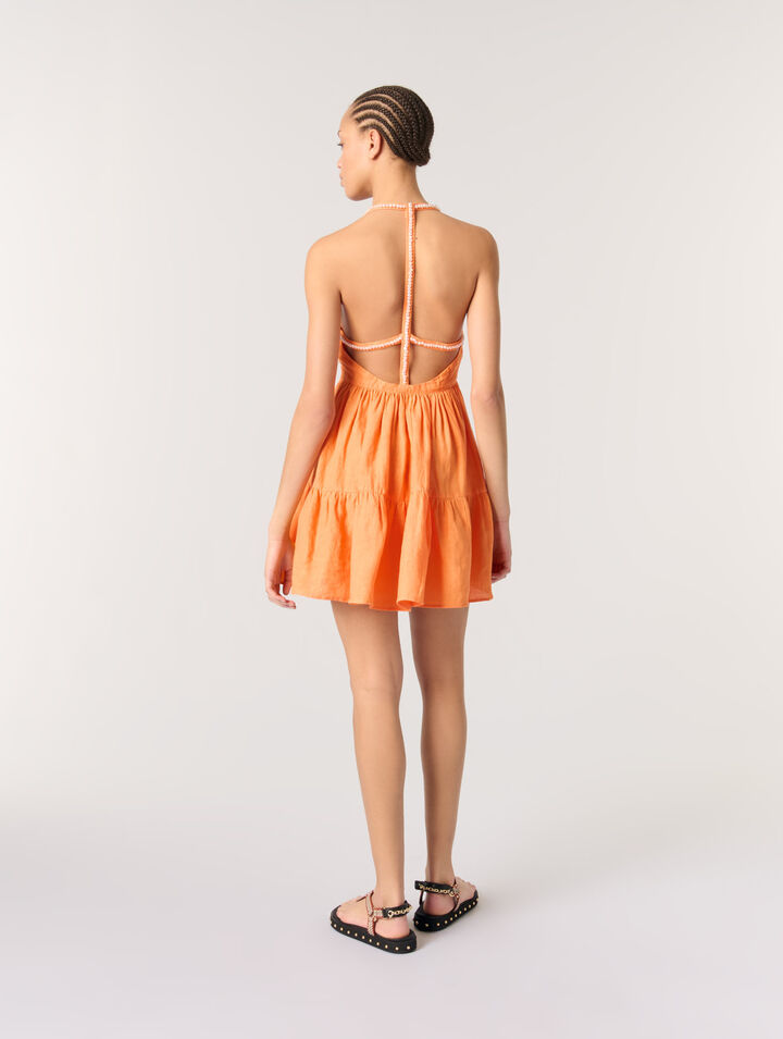 Kurzes Leinenkleid