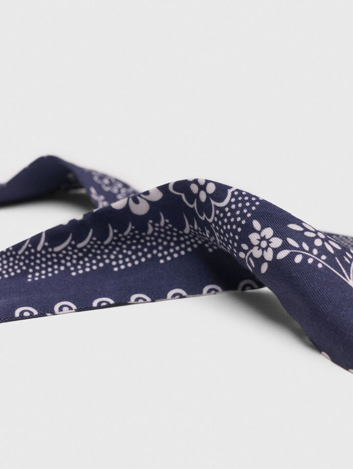 Bedrucktes Haargummi mit Twill