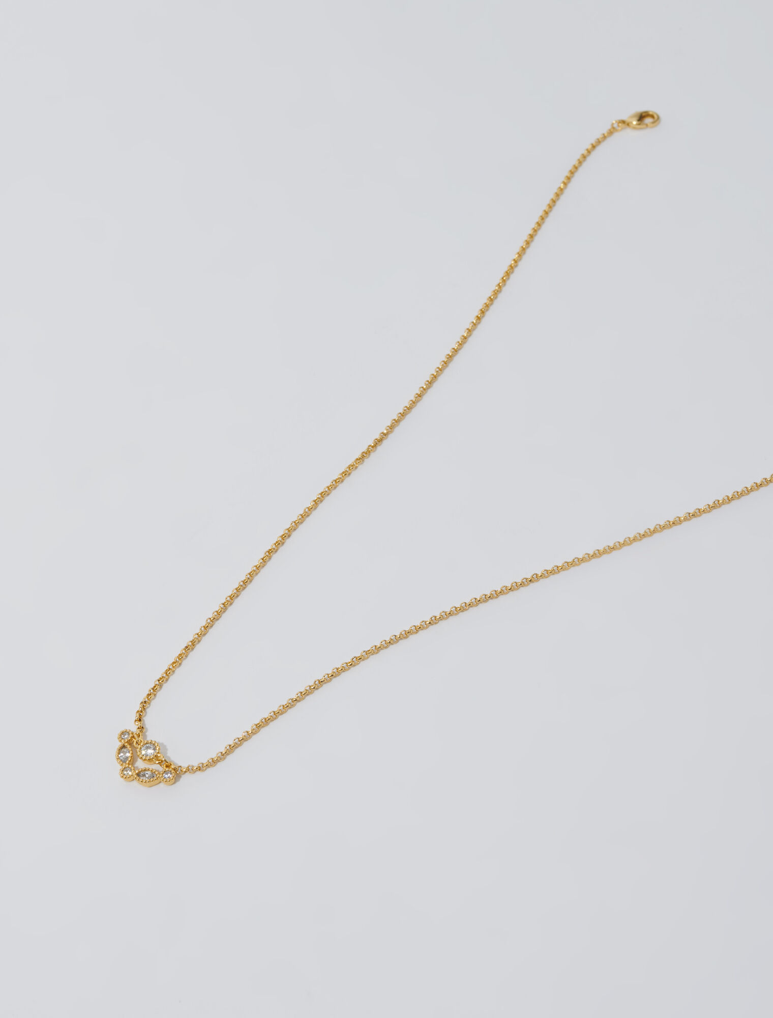 Goldfarbene Halskette mit Strass