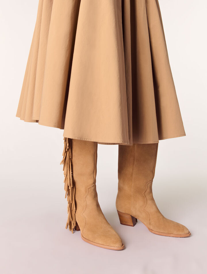 Westernstiefel aus Veloursleder