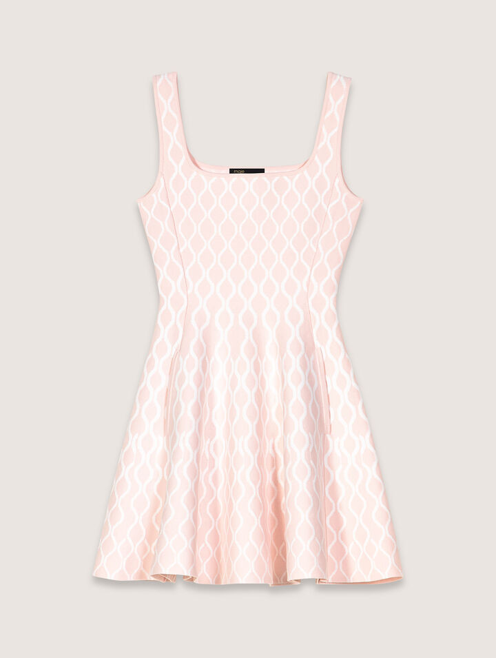 Kurzes Kleid aus Jacquard-Strick