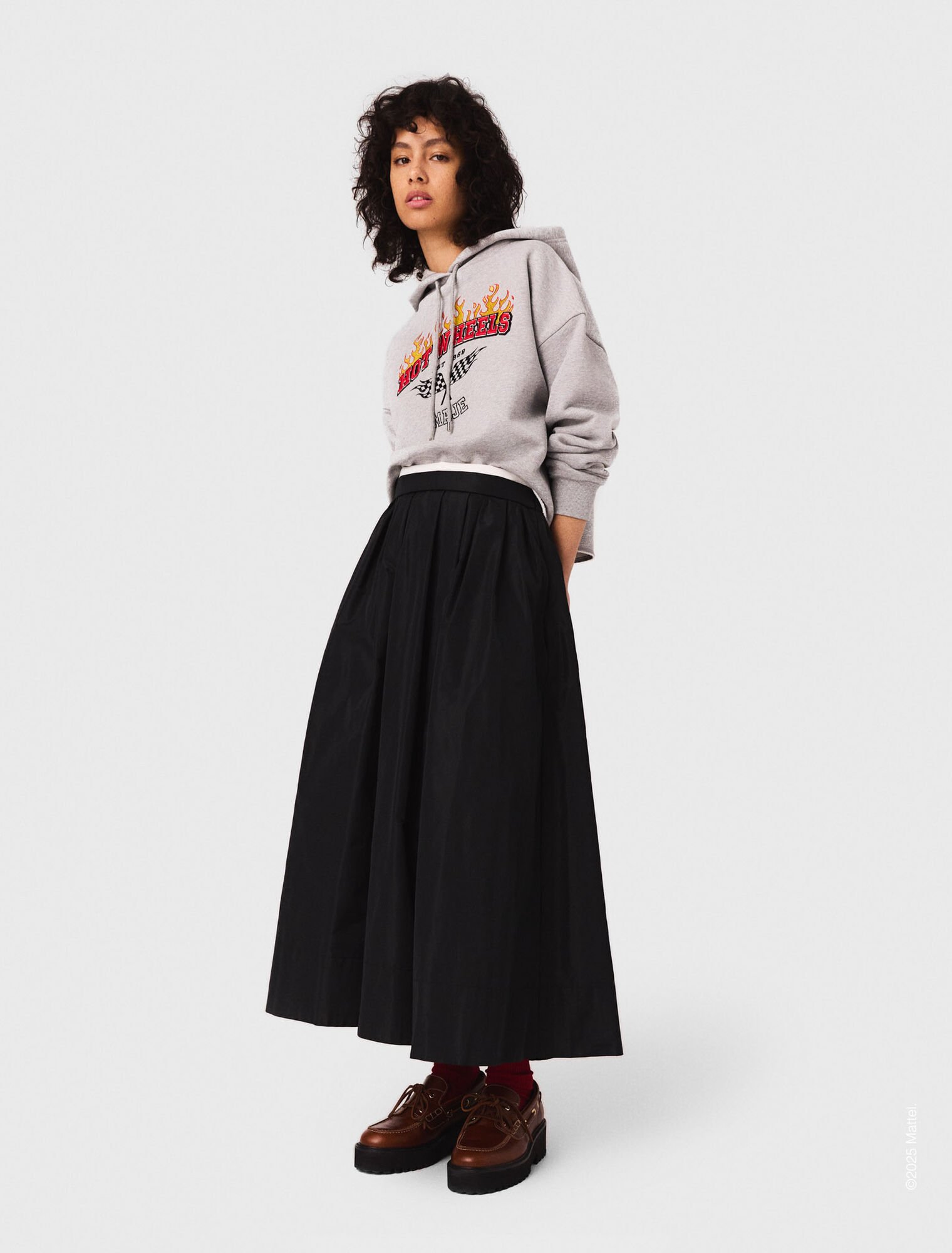 Crop-Sweatshirt mit gesticktem Logo