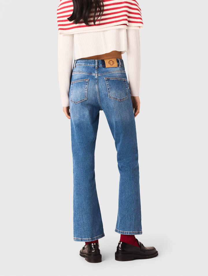 Denim jeans with pockets