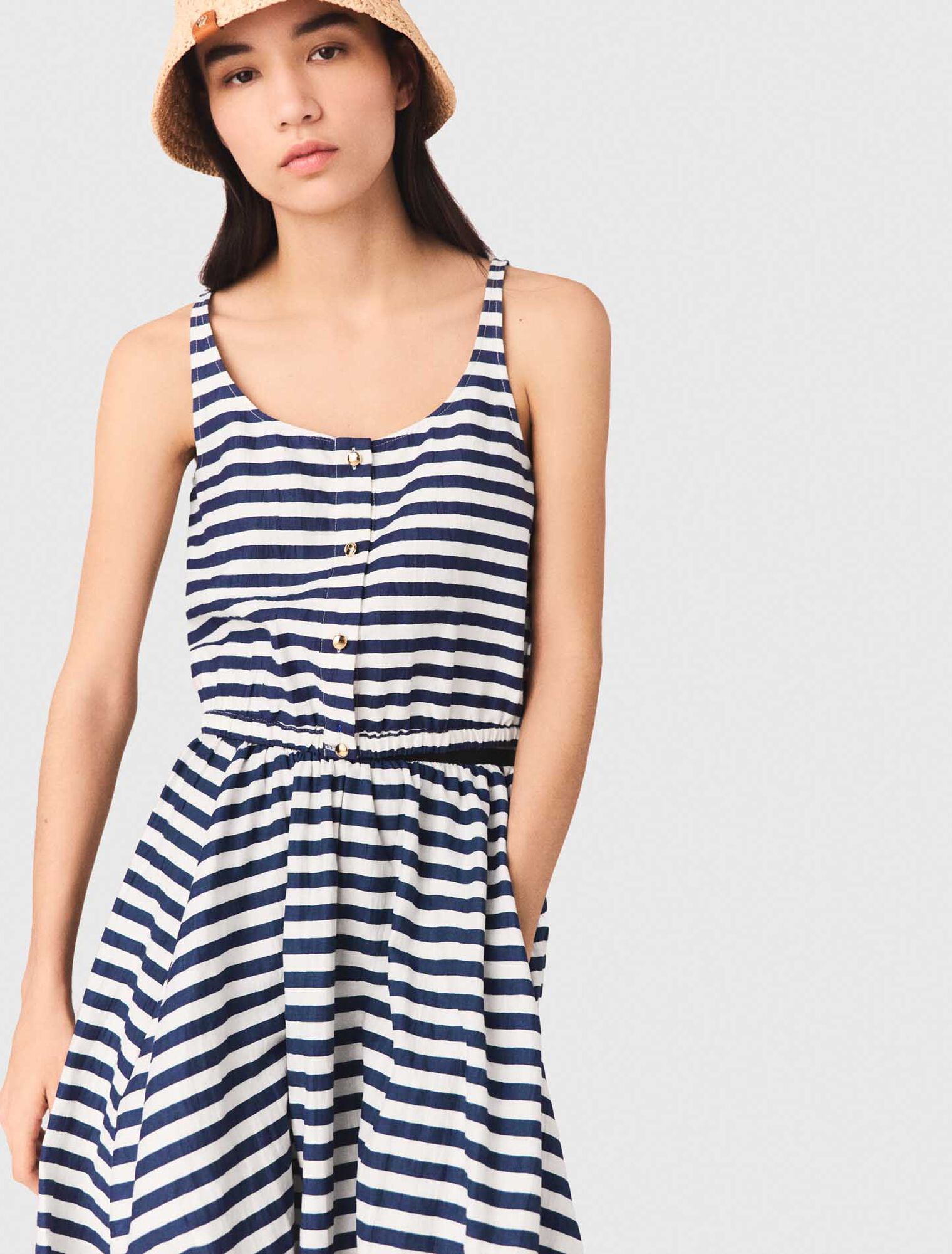 Top aus Leinenmischung