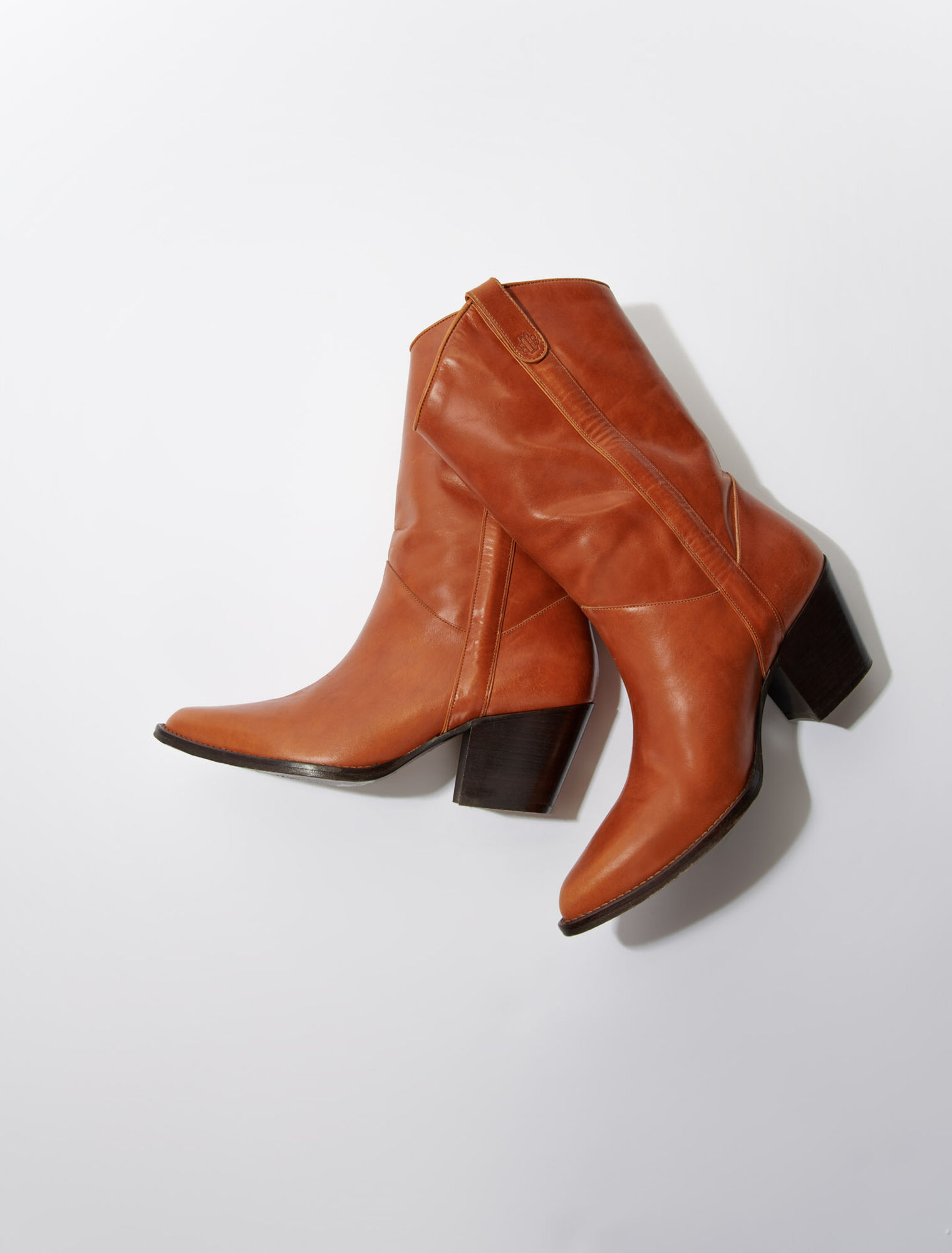 Lederstiefel mit Absatz