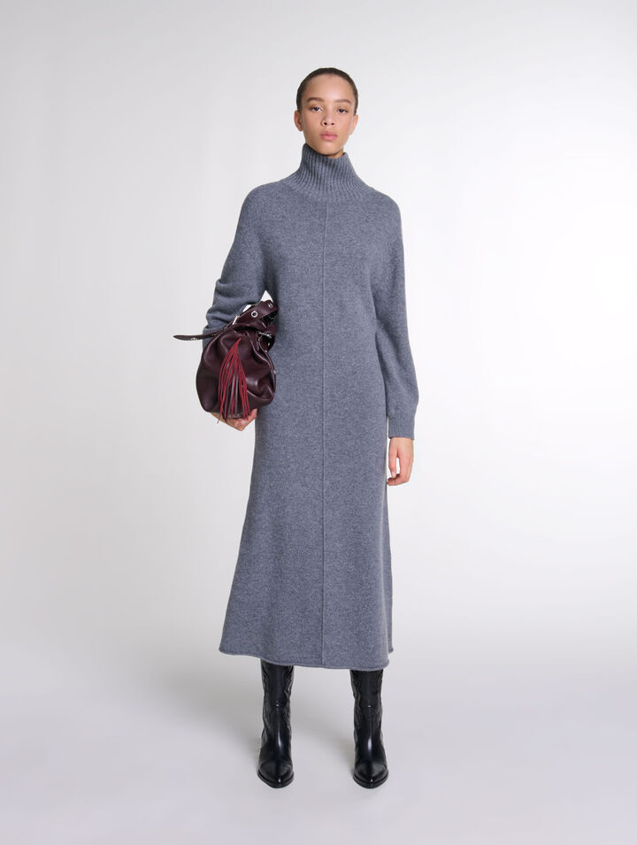 Langes Strickkleid