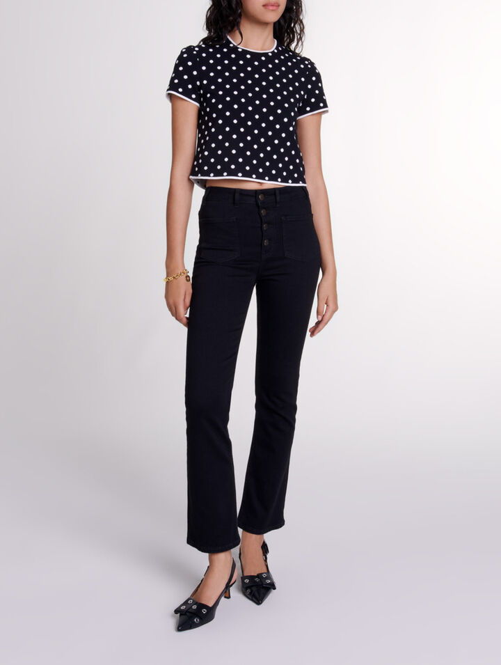 Top aus Jacquard-Strick 