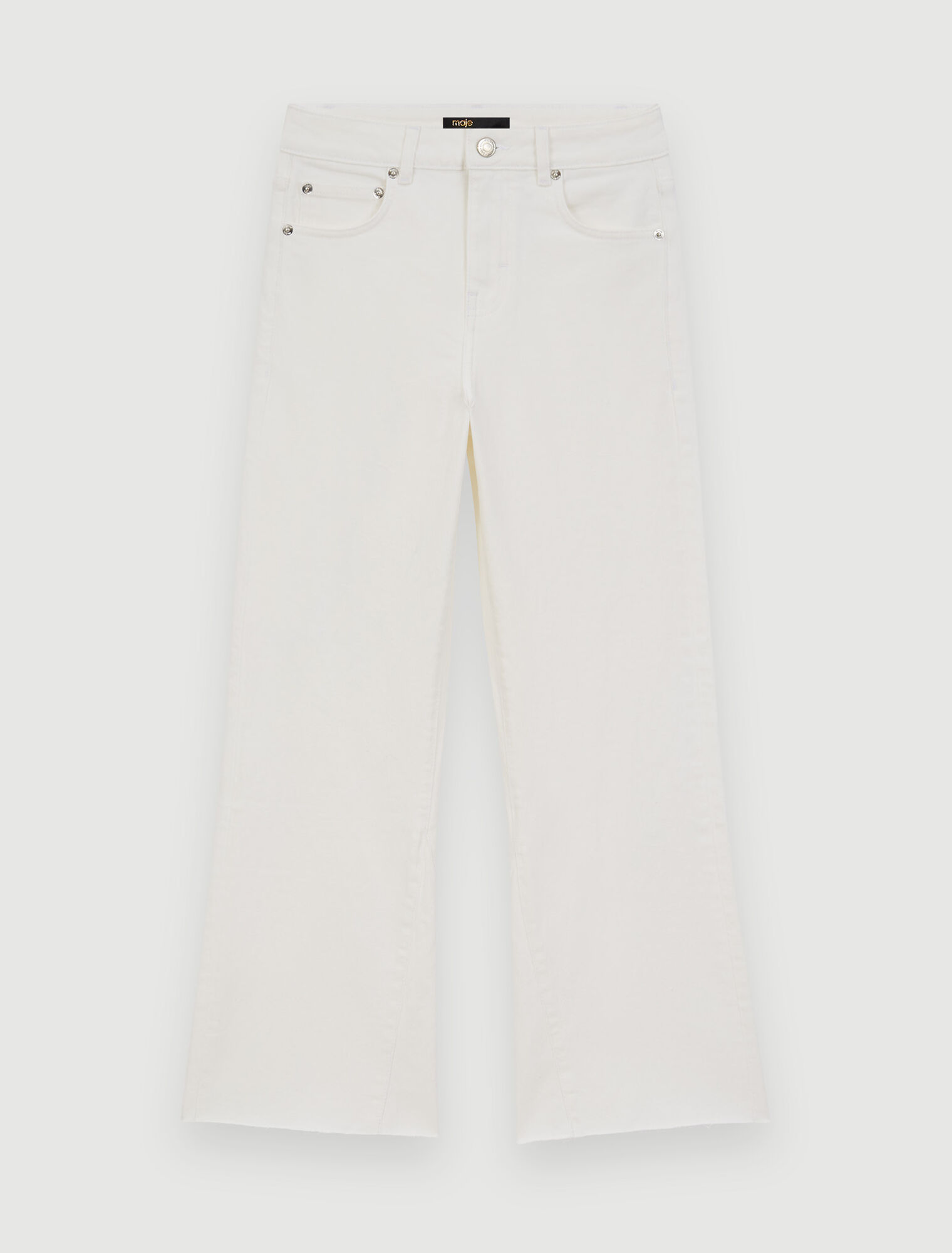 Gerade geschnittene weiße Jeans