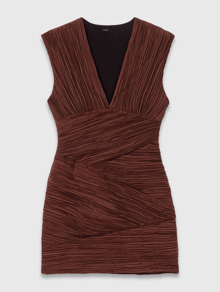 Kurzes plissiertes Kleid