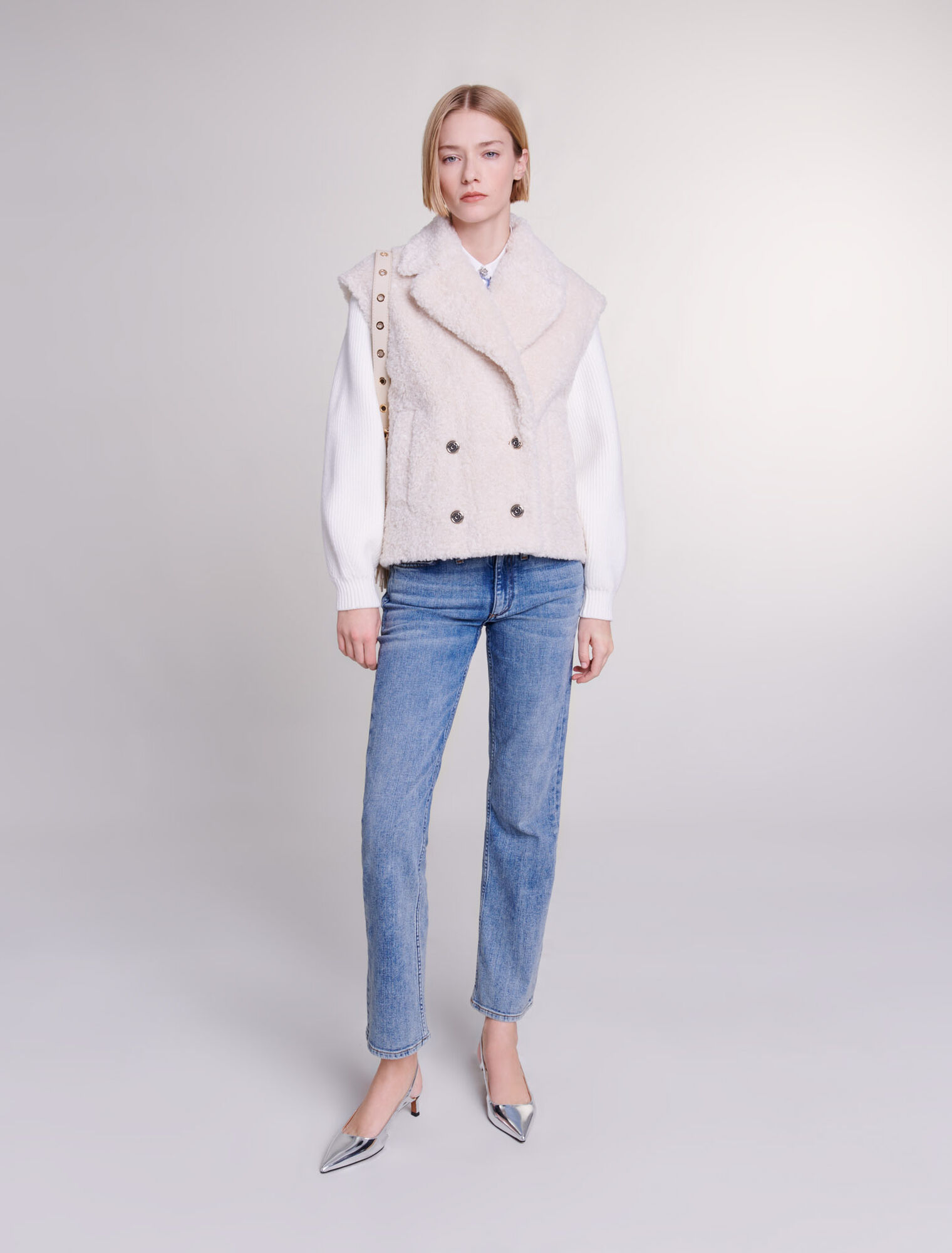 Blouson aus 2 Materialien