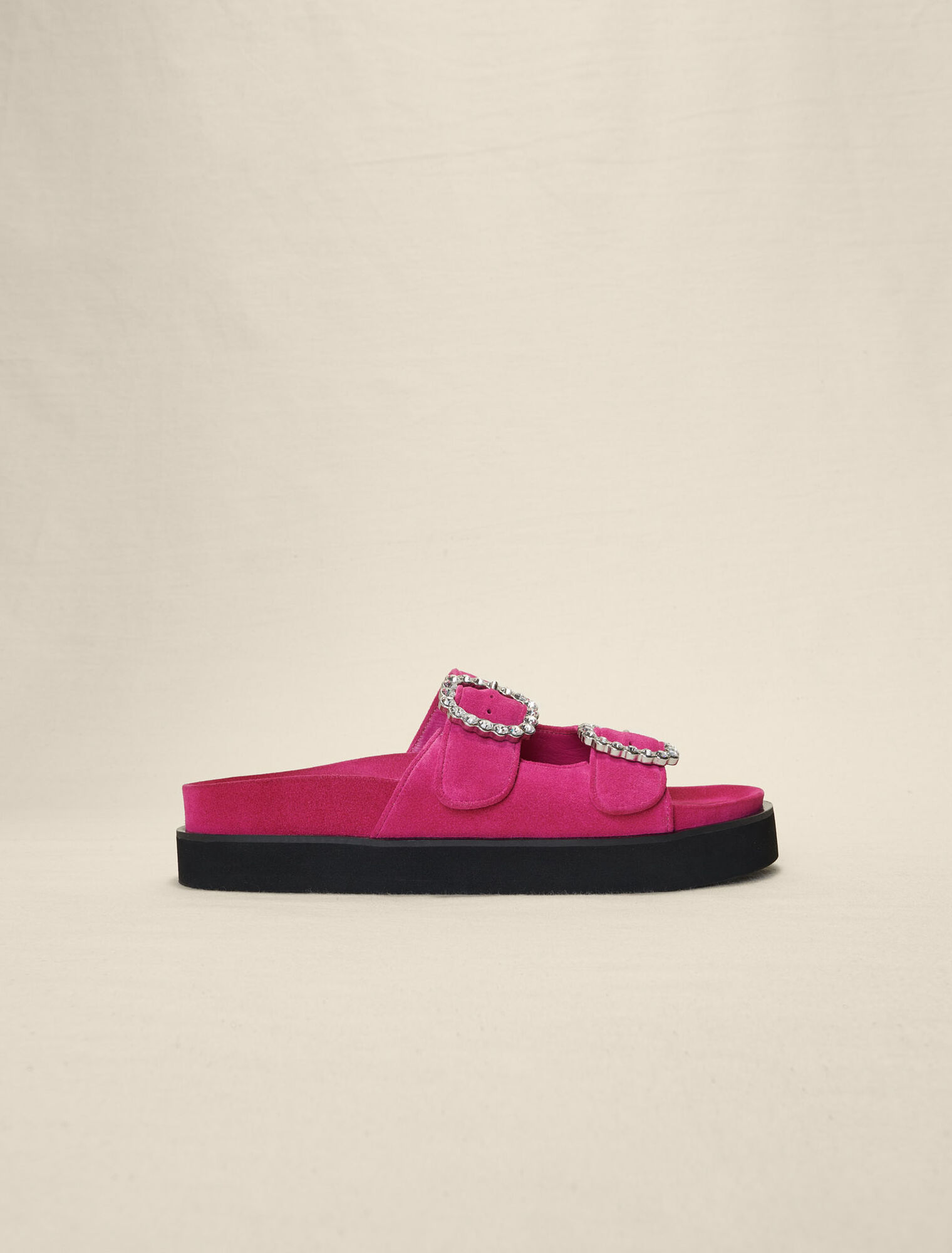Plateau-Sandalen mit Strass