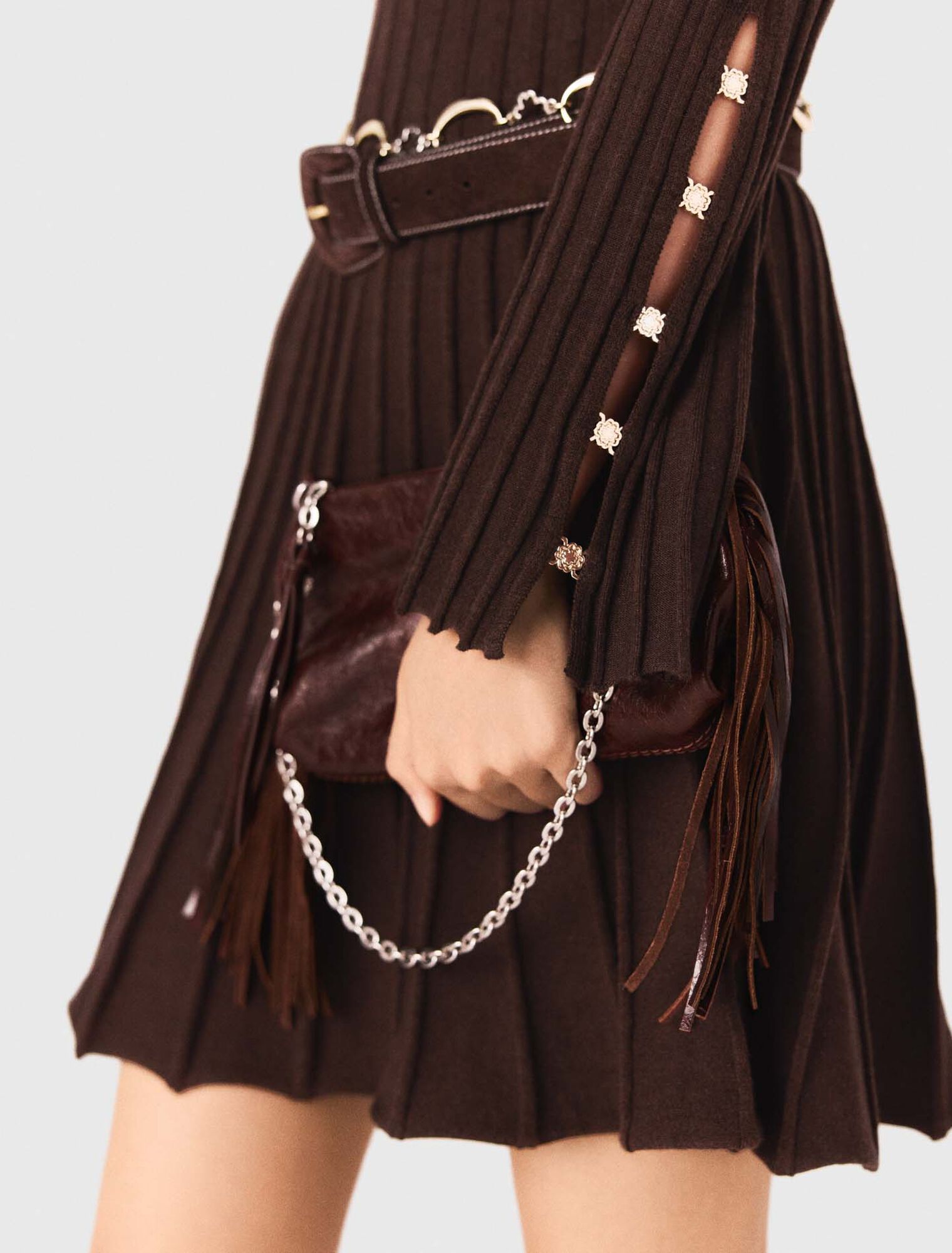 Kurzes Skaterkleid mit Stehkragen