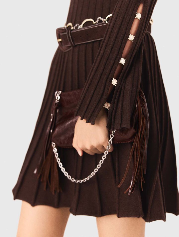 Kurzes Skaterkleid mit Stehkragen