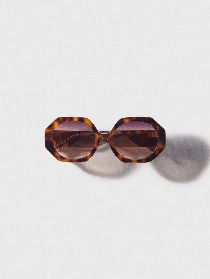 Runde Sonnenbrille aus Acetat